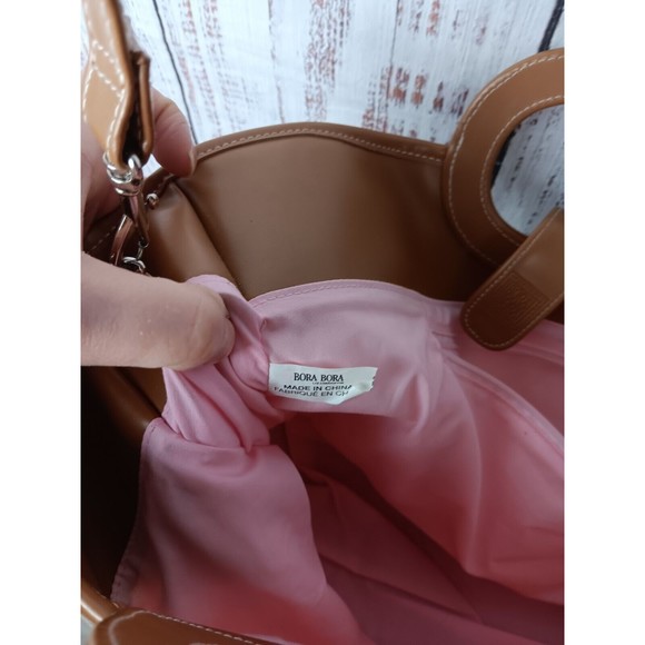 Liz Clairiborne Tote Bag BORA BORA Large Fabric & Faux Leather Hand  Purse - Picture 9 of 9